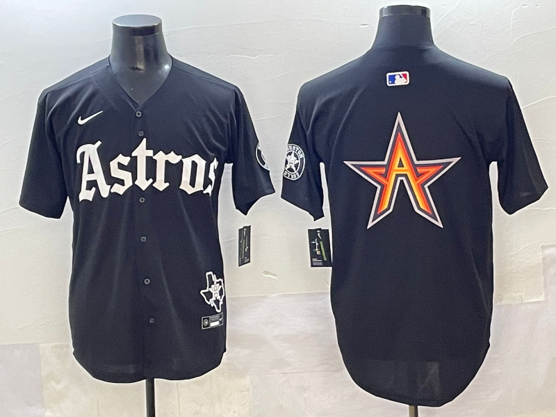 Men Houston Astros blank black MLB Nike 2025 jersey->houston astros->MLB Jersey